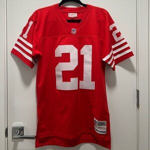 Men’s Deion Sanders Scarlet San Francisco 49ers 1994 Legacy Jersey 21